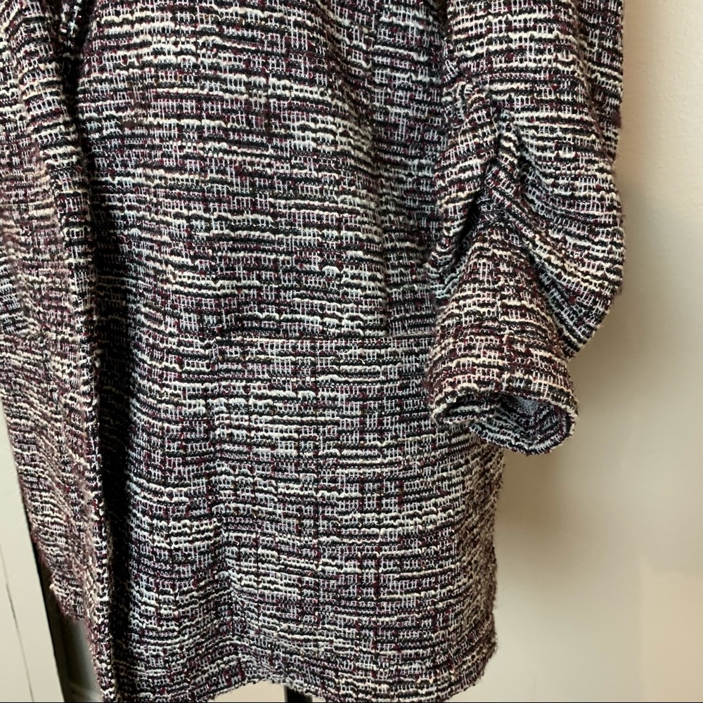 Max Studio Knit Tweed Ruched Cuff Blazer Small - Picture 6 of 9